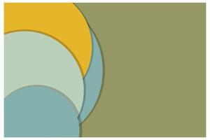 a green, yellow and blue background with a circle in the middle vector