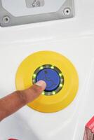 Push To Open Disabled Button In a Metro Train . photo