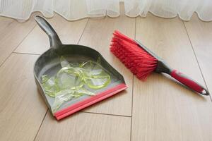 Cleanup Tools Needed When Dealing with Broken Glass on the Floor for Safety and Sanitation photo