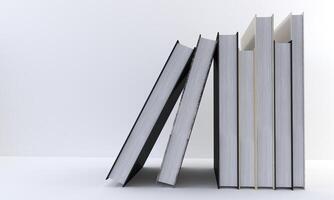 vertical Beautiful arrangement of different books 03 photo