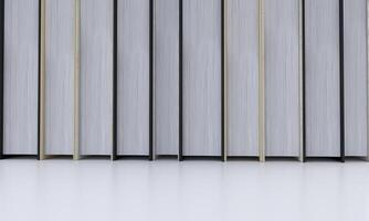 Beautiful arrangement of different books on white table 05 photo