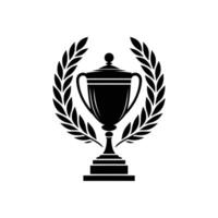 Minimalist Black Trophy for Competitions and Events vector