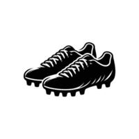 Simple Football Shoe Design in Black and White for Digital Use vector