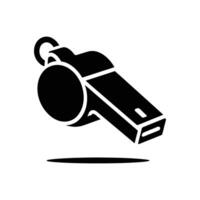 Black and White Whistle Design for Athletic Themes and Concepts vector