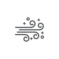 illustration flat design of wind blowing, smoke minimalist line design. vector