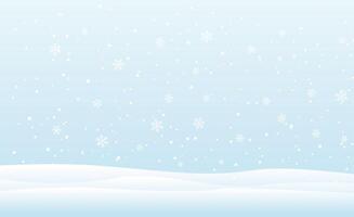 Winter landscape with snowflake background, christmas background, design vector