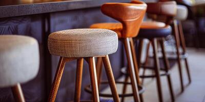 A row of bar stools photo