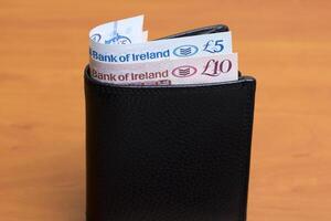 Irish pound in the counting machine photo