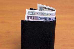 Irish pound in the counting machine photo