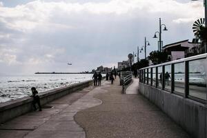 seafront of Larnaca, Cyprus in December photo