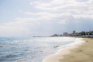 seafront of Larnaca, Cyprus in December photo
