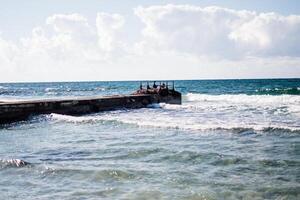 the coast of the sea near Paphos, Cyprus photo