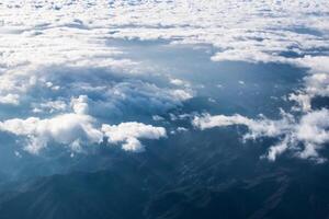view of the island of Cyprus from the plane window photo