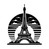 The eiffel tower in paris, france vector