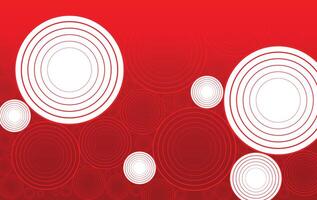 circle abstract red white background design vector