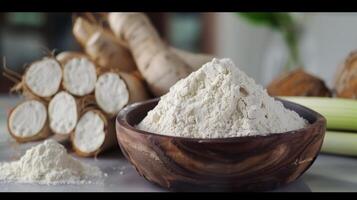 Cassava flour gluten free for healthy baking ingredient photo