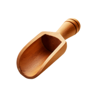 Empty wooden scoop on transparent background png