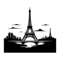 The eiffel tower in paris vector