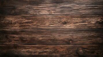 Dark wooden plank backdrop with natural texture, rustic design concept photo