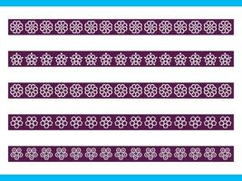 Floral Edge Ornament for Frame Design set vector