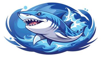 shark on the white background vector