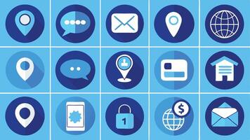 a collection of icons for mobile devices vector
