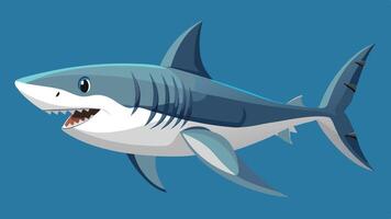 a cartoon shark with open mouth and teeth vector