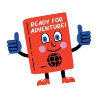 A flat sticker of a happy bottle character holding a glass with text pop vector