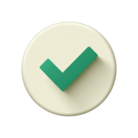Green Checkmark Icon with Rounded Circle Background for Web and App Interface Design png