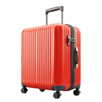 Vibrant Red Hardshell Suitcase on Wheels for Stylish and Practical Travel png