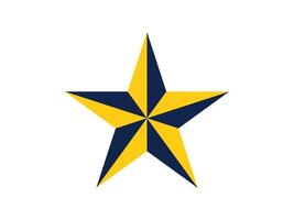A 3d star icon isolated in white background vector