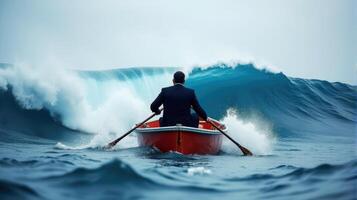 Navigating Business Challenges - A Journey Against the Waves photo