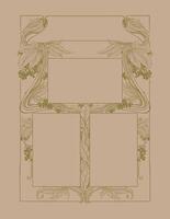 flat illustration orante floral frame with elements vector