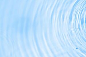 Abstract transparent water shadow surface texture natural ripple on blue background photo