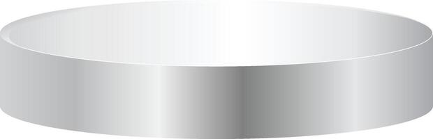 Silver Product Display Stand Isolated on White Background vector