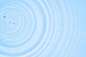Abstract transparent water shadow surface texture natural ripple on blue background photo