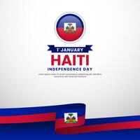 Haiti Independence Day square, Background Design for banner, post, feed, greeting cards vector