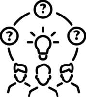 Problem solving icon in line style vector