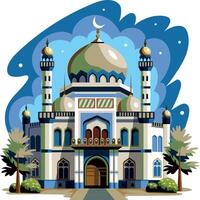 Flat illustration of a noble mosque vector
