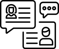 Correspondence icon in linear style vector