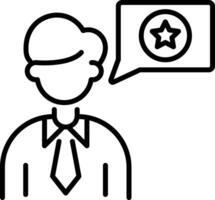 Expert advice icon in linear style vector