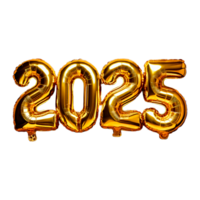 2025 a gold shiny number of the year png