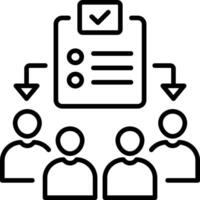 Team charter icon in line style vector