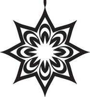 A silhouette of a star-shaped ornament vector