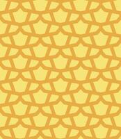 Abstract geometric seamless pattern. Folk repeating flake shape background. Yellow scales texture. Geometric roof tiles print. Fabric design wallpaper vector