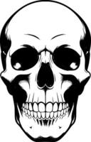 Skull silhouette line art design vector