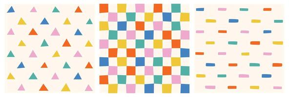 Seamless Pattern With Colorful Shapes vector