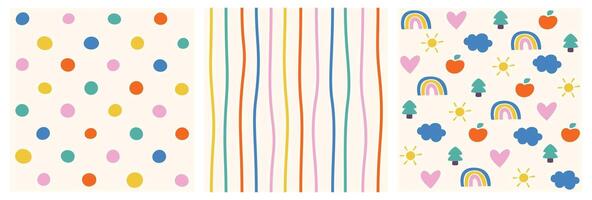 Seamless Pattern With Colorful Shapes vector