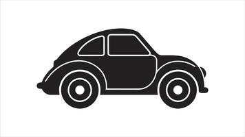 Linear car icon with transport symbols vector