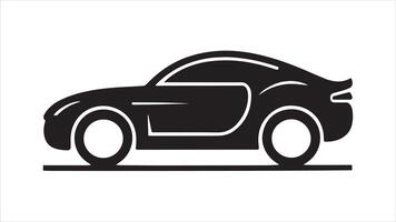 A Linear style car icon with transport symbols vector